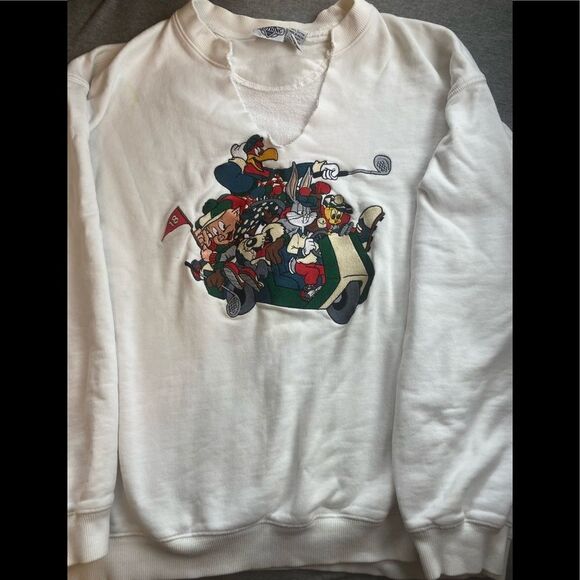 Vintage Acme clothing looney tunes golf sweater large - Picture 2 of 6